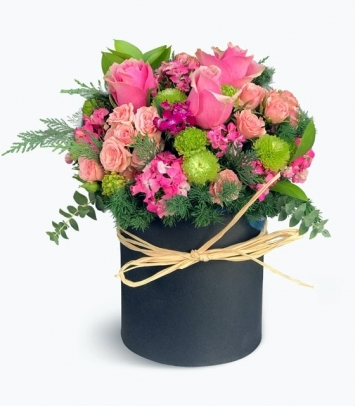 pink roses box izmir